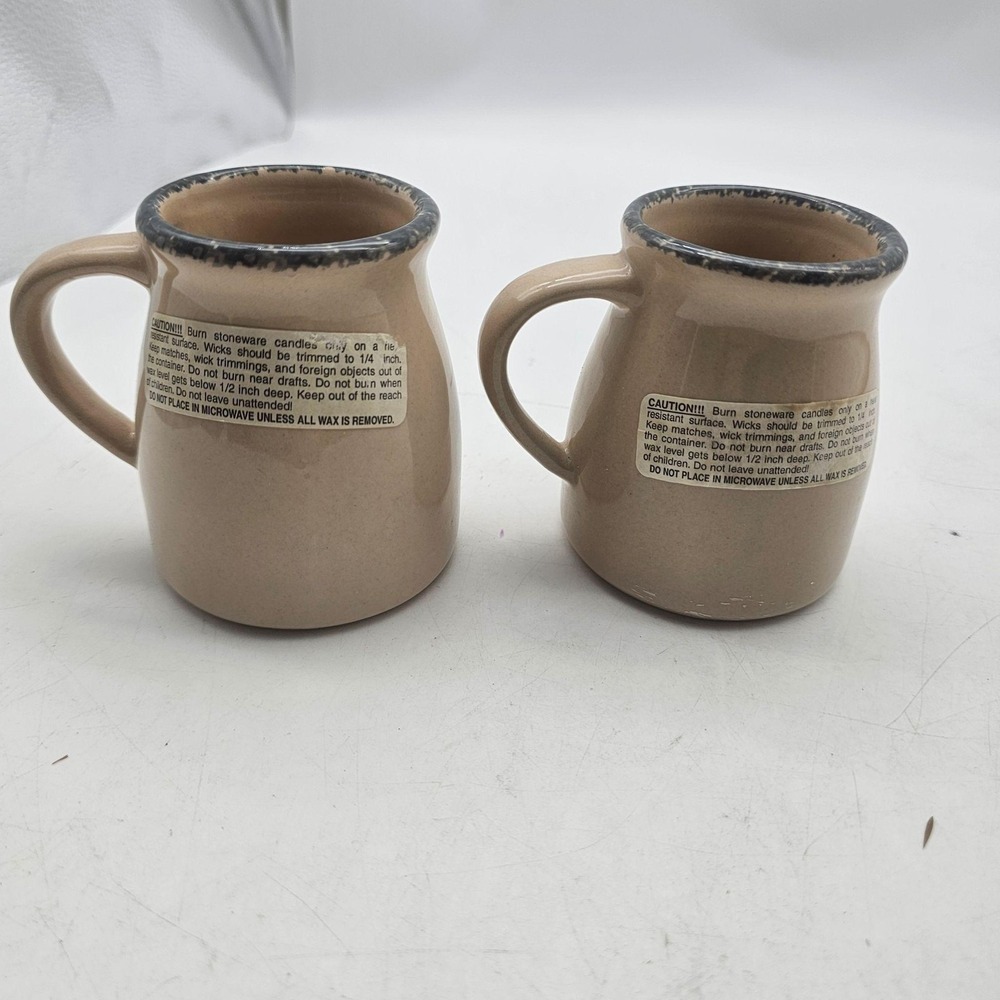 Home & Garden Party Ltd Apple Stoneware Coffee Mugs Set Of 2 Beige Country 2004 - Picture 3 of 6
